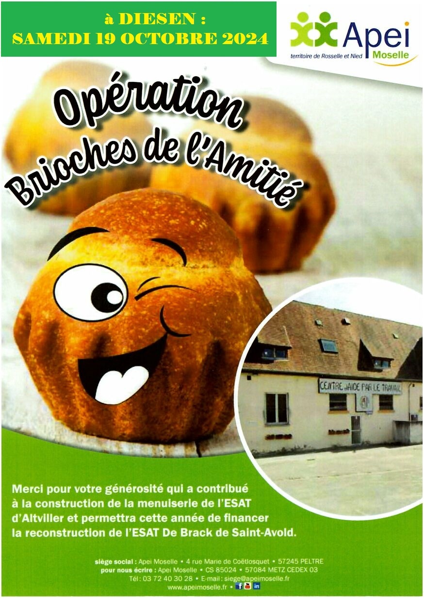 Affiche brioche de l'amitié 2024 à DIESEN