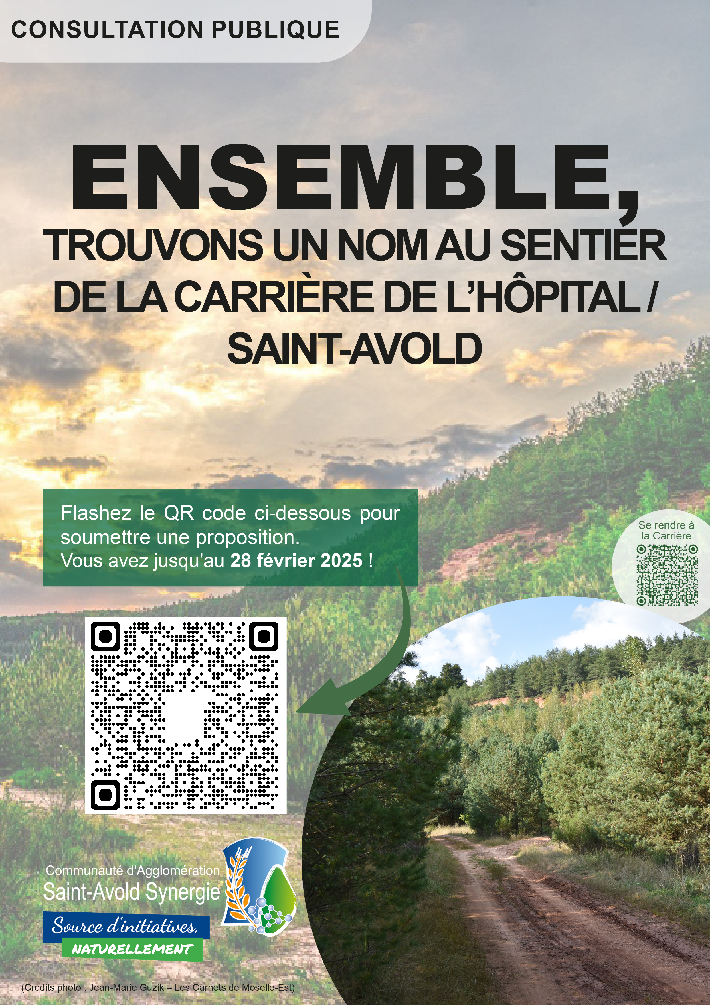 Affiche nom sentier Carrière